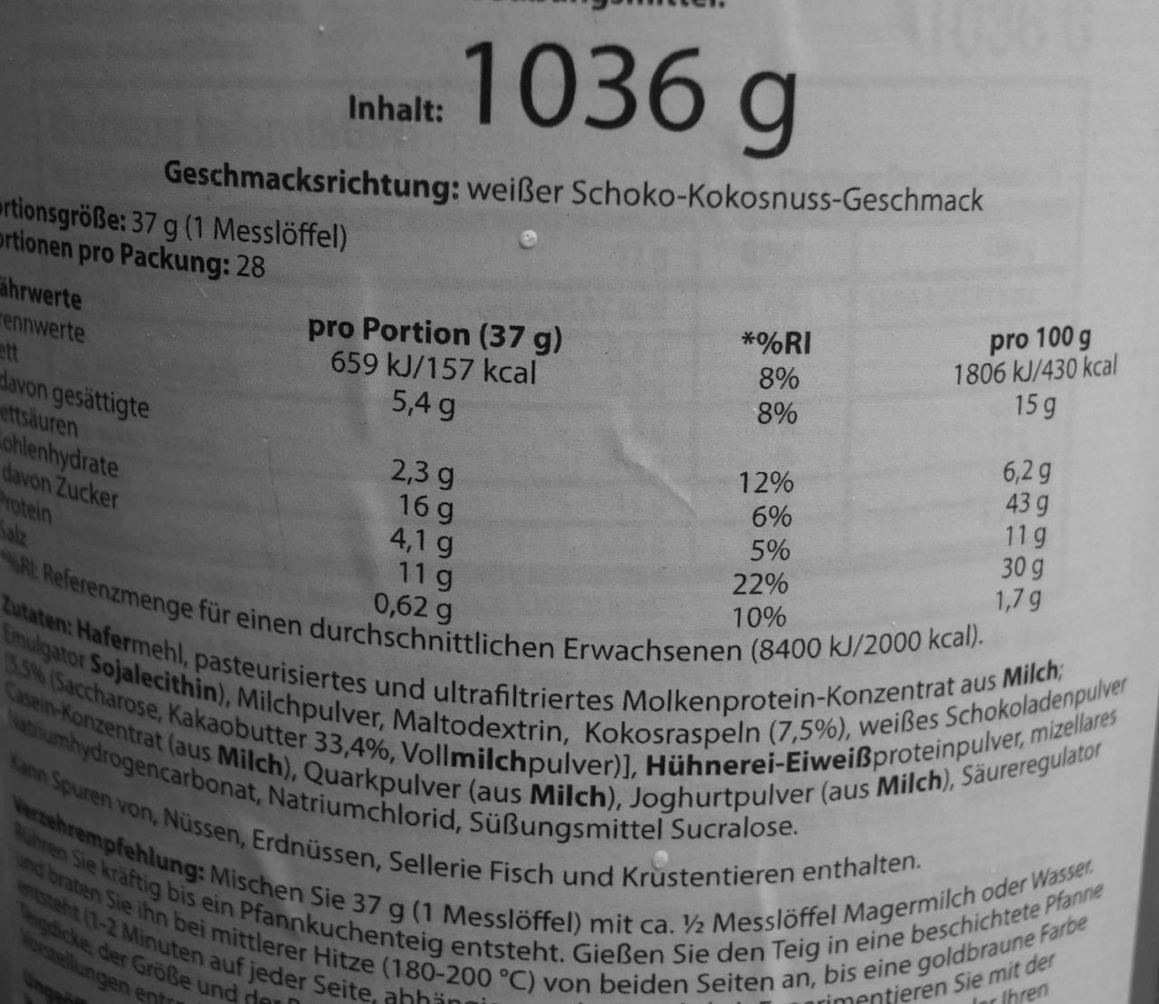 Protein Pancakes Mix Test - Scitec nutrition pancake mix 3 Pancake mix naehrwerte