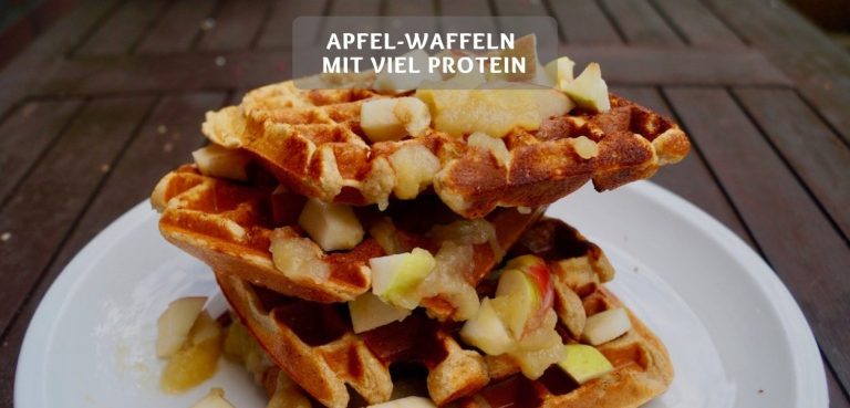 Apfel-Waffeln mit viel Protein