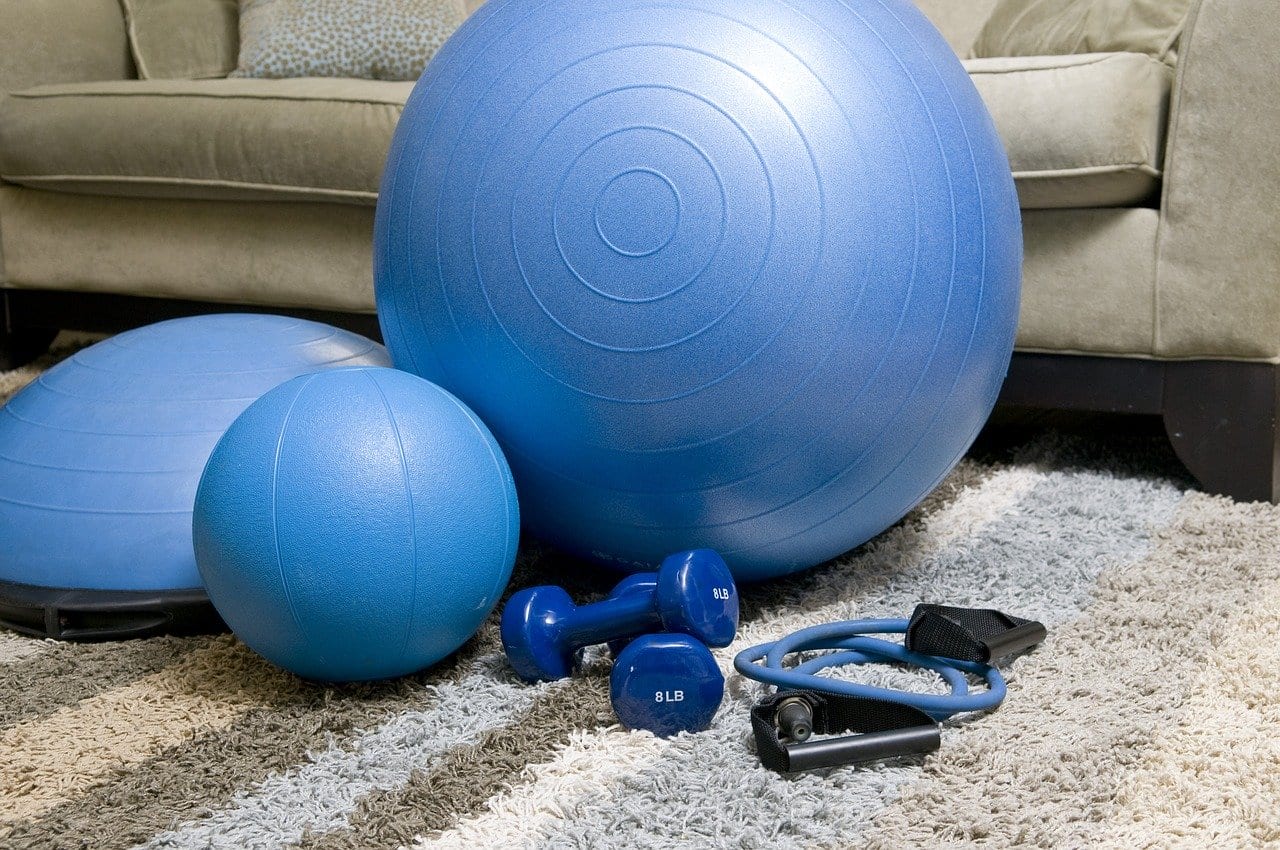 home fitness equipment, blue fitness equipment, portable fitness equipment